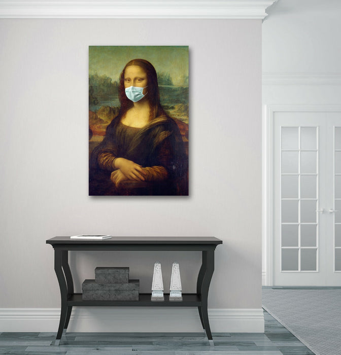 Mona Lisa Canvas Art - Masked Renaissance Wall Decor | Premium Ready to Hang Print