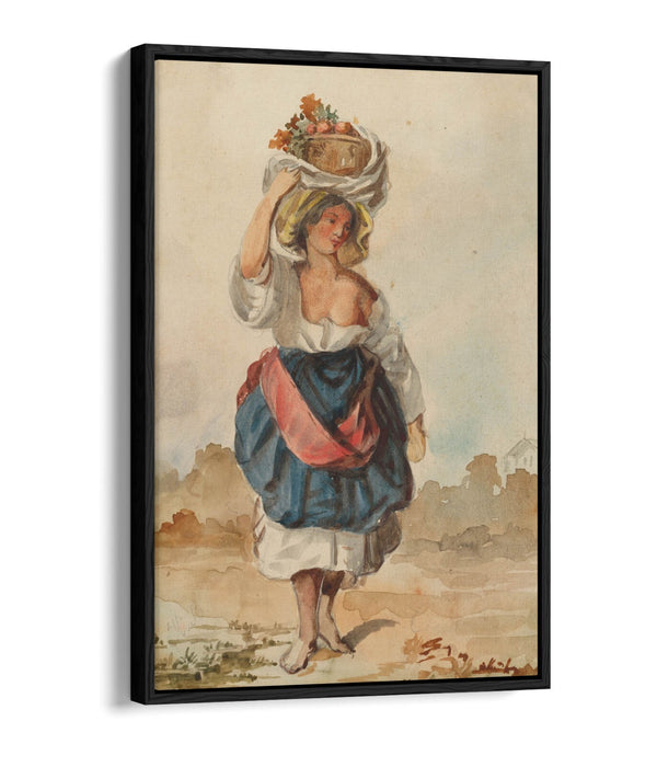 VOJTECH KLIMKOVIC, A WOMAN FROM ITALY -FLOAT EFFECT CANVAS WALL ART PRINT