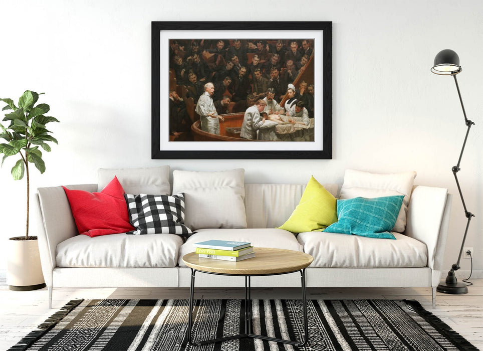 Framed Wall Art - Thomas Eakins Agnew Clinic Poster Print | Handmade Woodgrain Frame