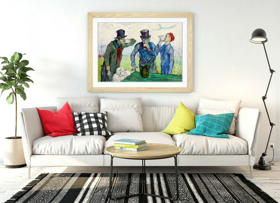 Van Gogh Framed Art – The Drinkers Pub Friends Classic Wall Decor Print