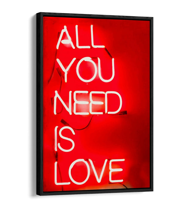 Float Effect Canvas Art - Neon Sign Print On Custom Deep Frame With Vibrant Colour