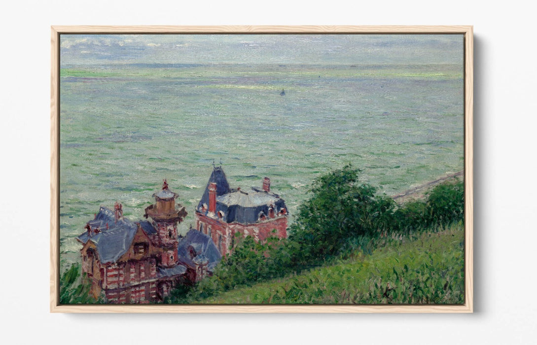 GUSTAVE CAILLEBOTTE, VILLAS AT TROUVILLE -FLOAT EFFECT CANVAS WALL ART PRINT