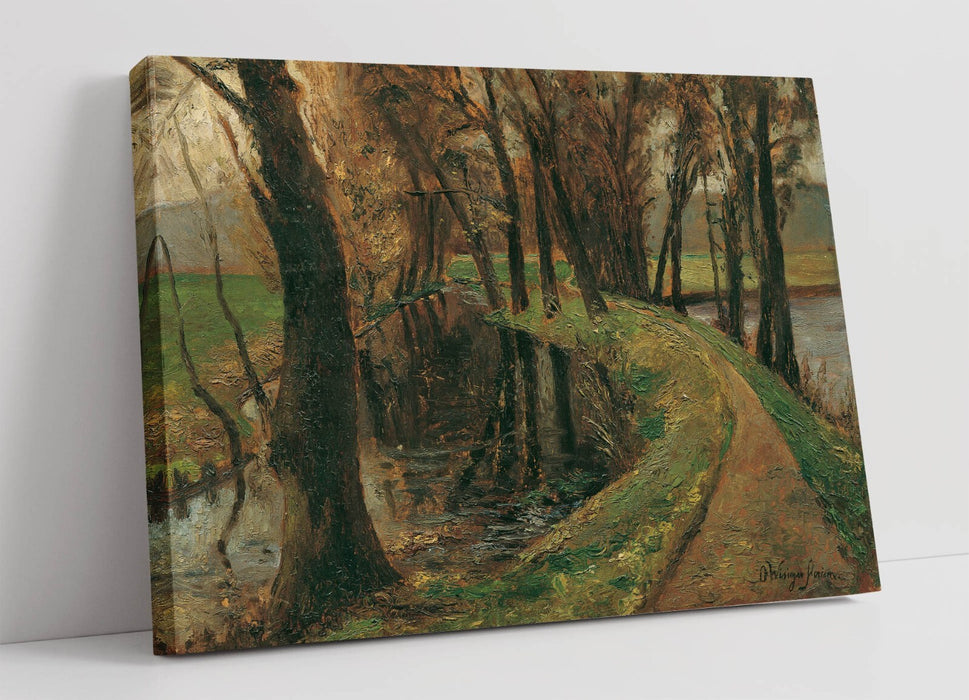 OLGA WISINGER-FLORIAN, AVENUE AT THE POND -CANVAS WALL ART ARTWORK PRINT