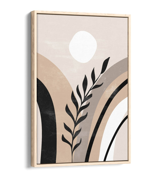 Boho Canvas Wall Art - Abstract Home Art Minimalist Bedroom Decor | Float Effect Canvas