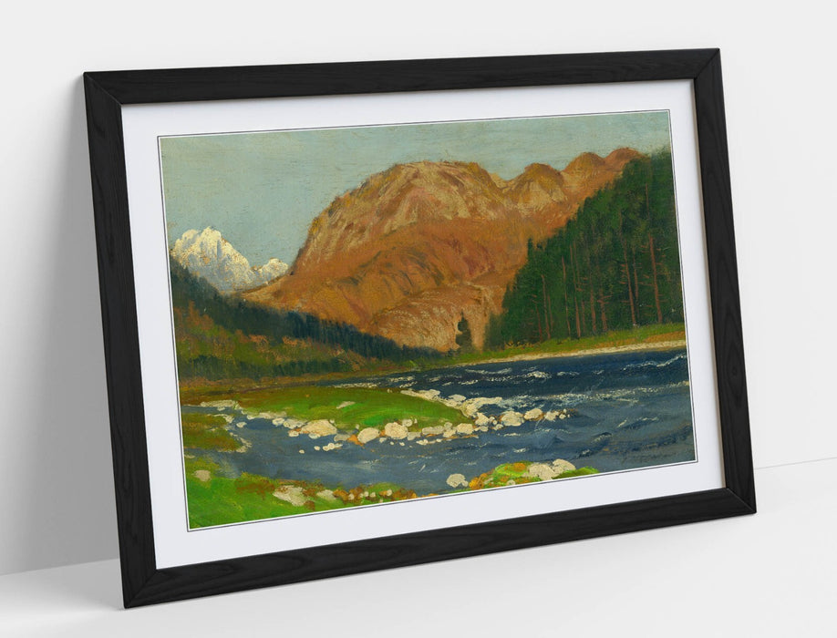 Framed Art Poster - Ferdinand Katona Landscape By The Danube | Handmade Wall Art Print