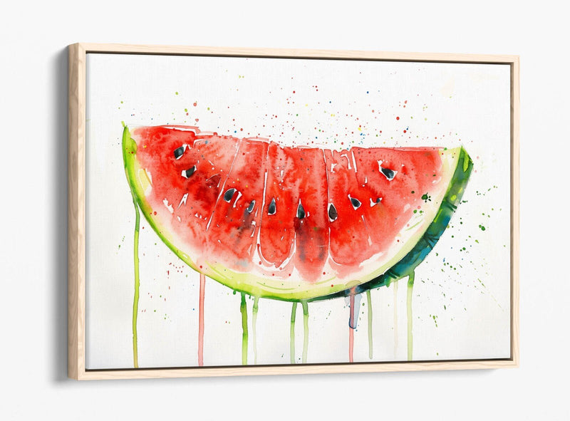 Watermelon Canvas Art – Vibrant Float Effect Canvas Print With Premium Varnish Coating