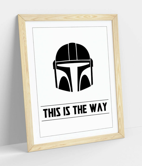 THE MANDALORIAN STAR WARS STYLE QUOTE POSTER -FRAMED WALL ART PICTURE PRINT