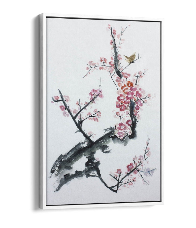 Canvas Wall Art – Asian Tree Blossom Float Effect on Premium MDF Frame