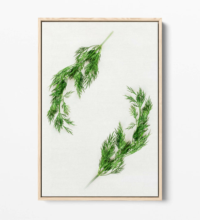 Canvas Wall Art - Cooking Herbs Artwork | Handmade Kitchen Wall Decor, Float Effect Frame