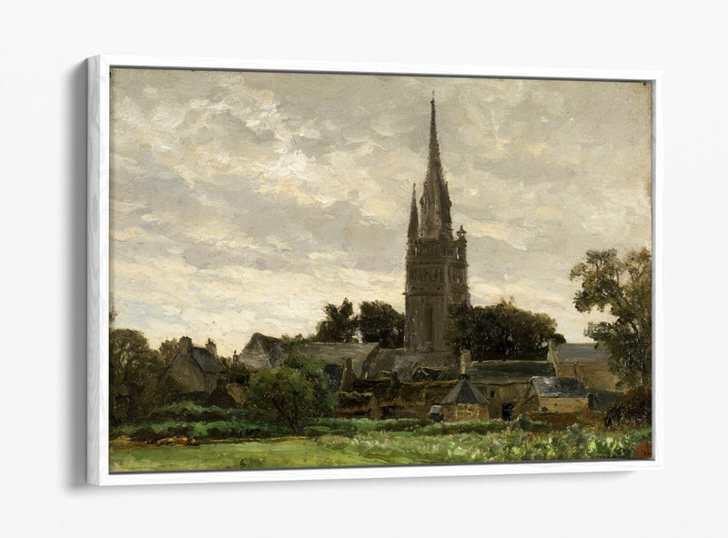 Float Effect Canvas Art - Carlos De Haes Church Tower | Handmade UK Wall Decor