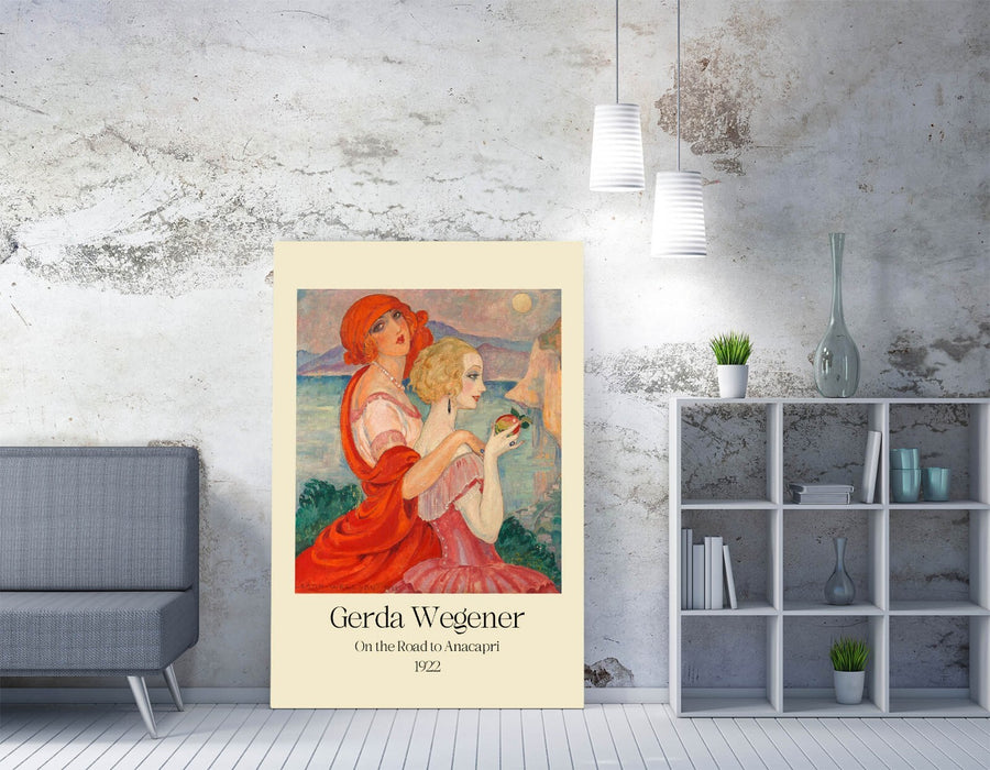 GERDA WEGENER, ROAD TO ANACAPRI POSTER -CANVAS WALL ART ARTWORK PAINTING PRINT