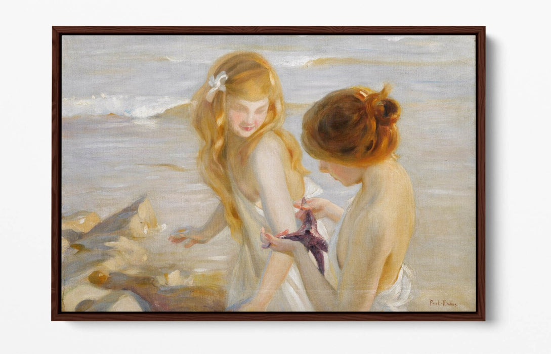 Float Effect Canvas Art - Girls With Starfish Fine Art Print | Handmade UK