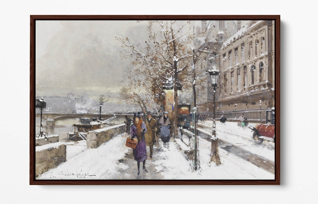 EUGENE GALIEN-LALOUE, QUAI D'ORSAY IN PARIS -FLOAT EFFECT CANVAS WALL ART PRINT
