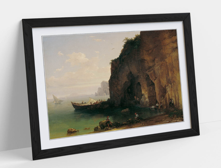 Framed Wall Art - Sorrento Coast Poster Print by Thomas Ender | UK Made Woodgrain Frame
