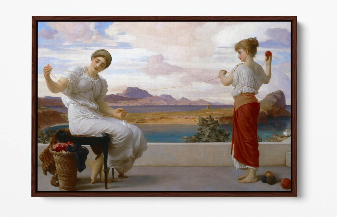 Float Effect Canvas Art - Winding The Skein Print | Premium 30mm Deep Frame