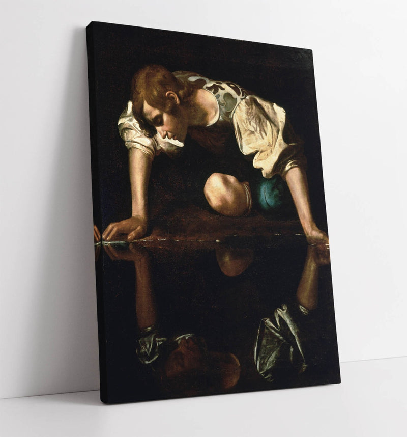 Canvas Wall Art - Caravaggio Narcissus Print | Handmade Premium Varnish Finish