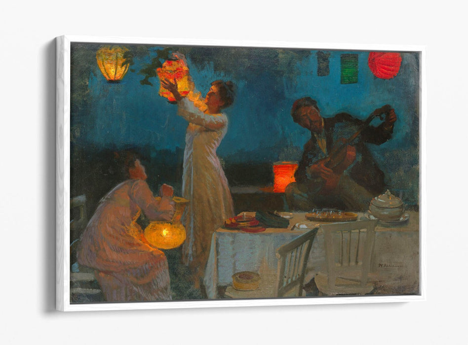 Float Effect Canvas Art - Lantern Studies Print on 30mm Deep Frame with Scratch Resistant Finish