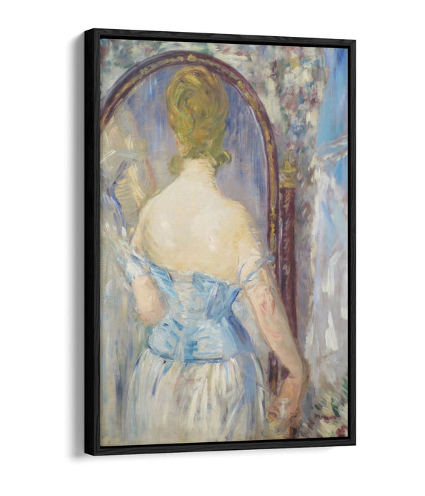 EDOUARD MANET, WOMAN BEFORE A MIRROR -FLOAT EFFECT CANVAS WALL ART PIC PRINT