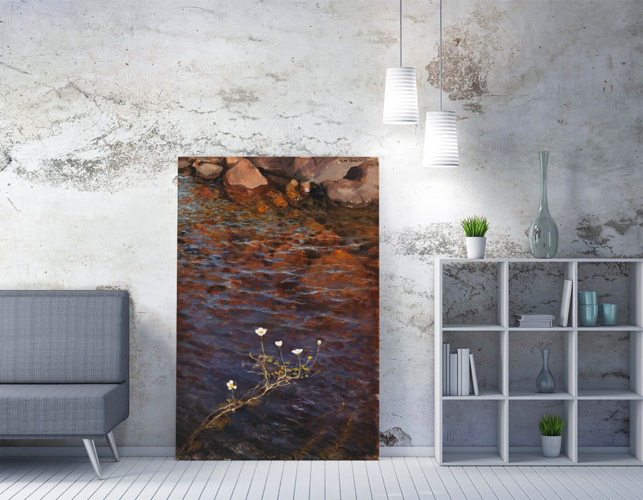 Canvas Wall Art - Eero Jarnefelt Pond Water Crowfoot Print | Handmade UK Canvas Art