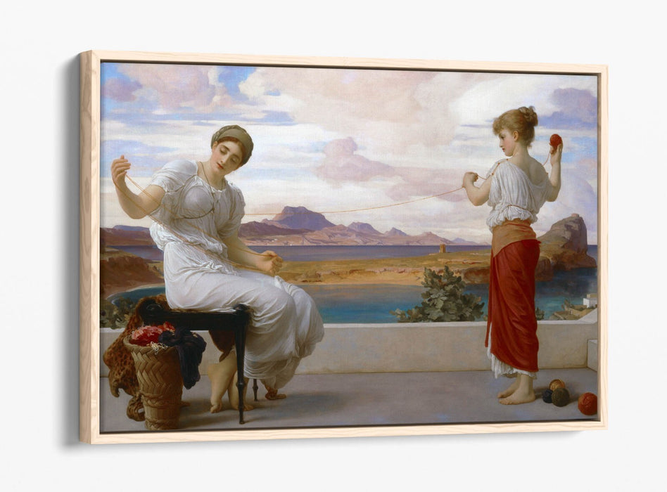 Float Effect Canvas Art - Winding The Skein Print | Premium 30mm Deep Frame