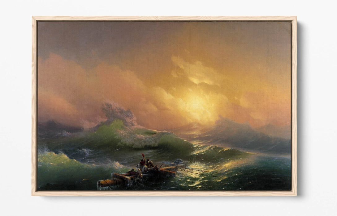 Canvas Wall Art Print – Ivan Aivazovsky Ninth Wave Float Effect, Handmade UK