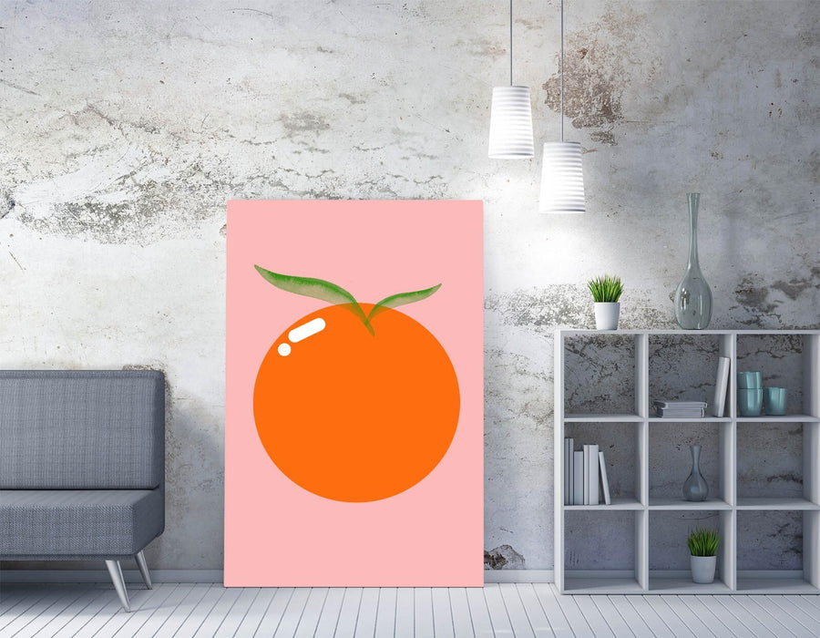 ORANGE FRUIT TRENDY MINIMALIST DECOR -CANVAS WALL ART PICTURE PRINT