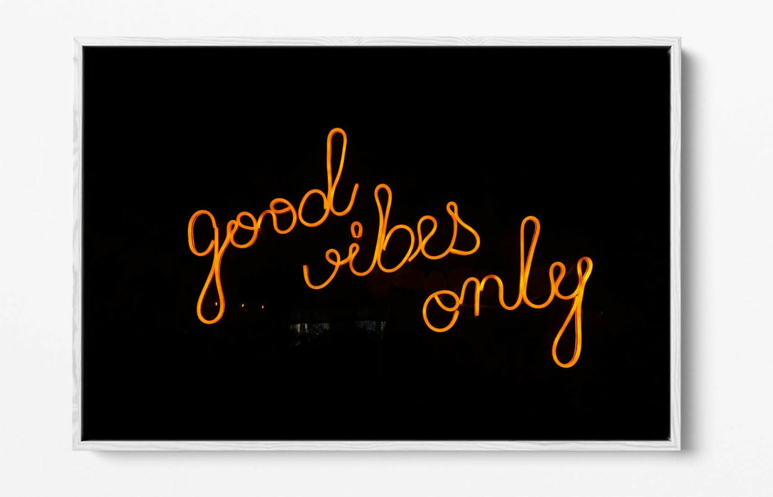 Neon Sign Wall Art - Orange Glow Sign Decoration on Float Effect Canvas