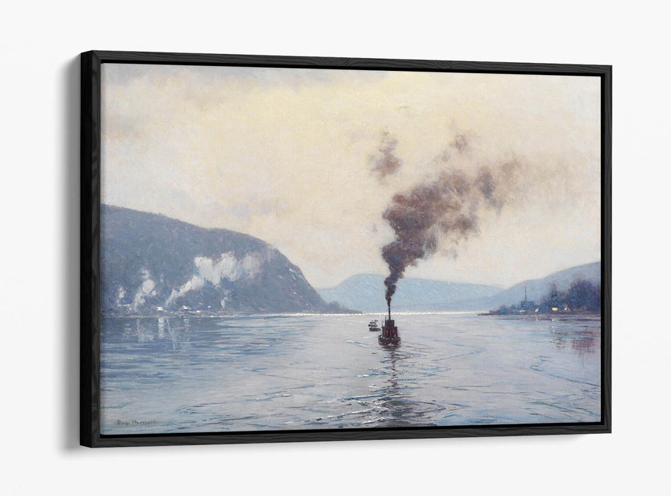 L. BIRGE HARRISON, ON THE DELAWARE -FLOAT EFFECT CANVAS WALL ART PRINT