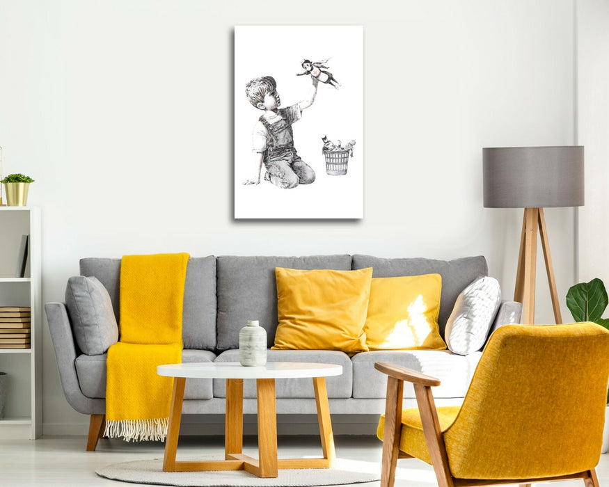 BANKSY SUPER HERO NURSE  CANVAS WALL ART PRINT ARTWORK GRAFFITI GAME CHANGER