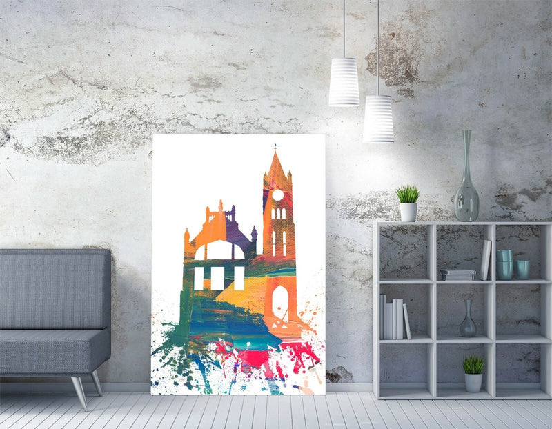 Canvas Wall Art – Handmade Derry City Guildhall Print With 30mm Deep Frame
