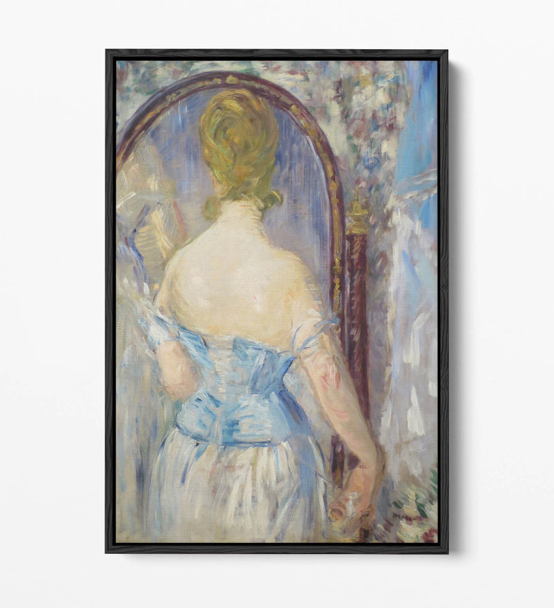 Float Effect Canvas Art - Edouard Manet Woman Before Mirror Print | Ready To Hang