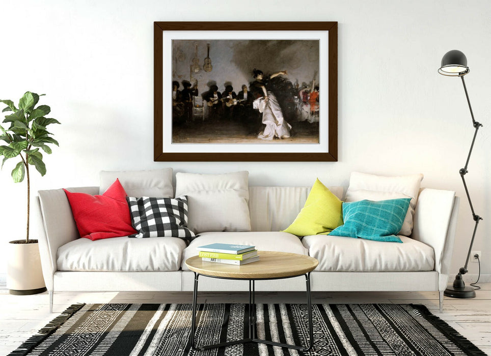 Street Art Framed Poster – Spanish Dancer Print | Handmade UK Frame, Matte Paper