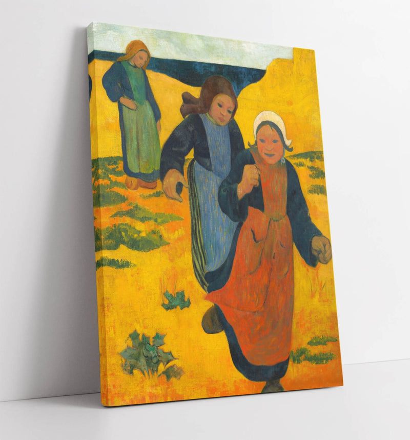 Canvas Wall Art - Paul Serusier Print Girls in the Great Sands on Premium Canvas