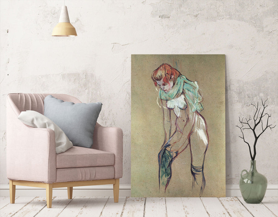 Canvas Wall Art - Henri Lautrec Print | Attractive Woman Artwork Ready To Hang