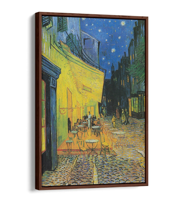 VAN GOGH CAFE TERRACE AT NIGHT -FLOAT EFFECT CANVAS WALL ART PIC PRINT- BLUE