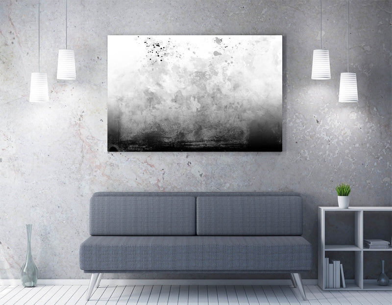 Canvas Wall Art - Abstract Black White Art | Framed Canvas Print Ready To Hang