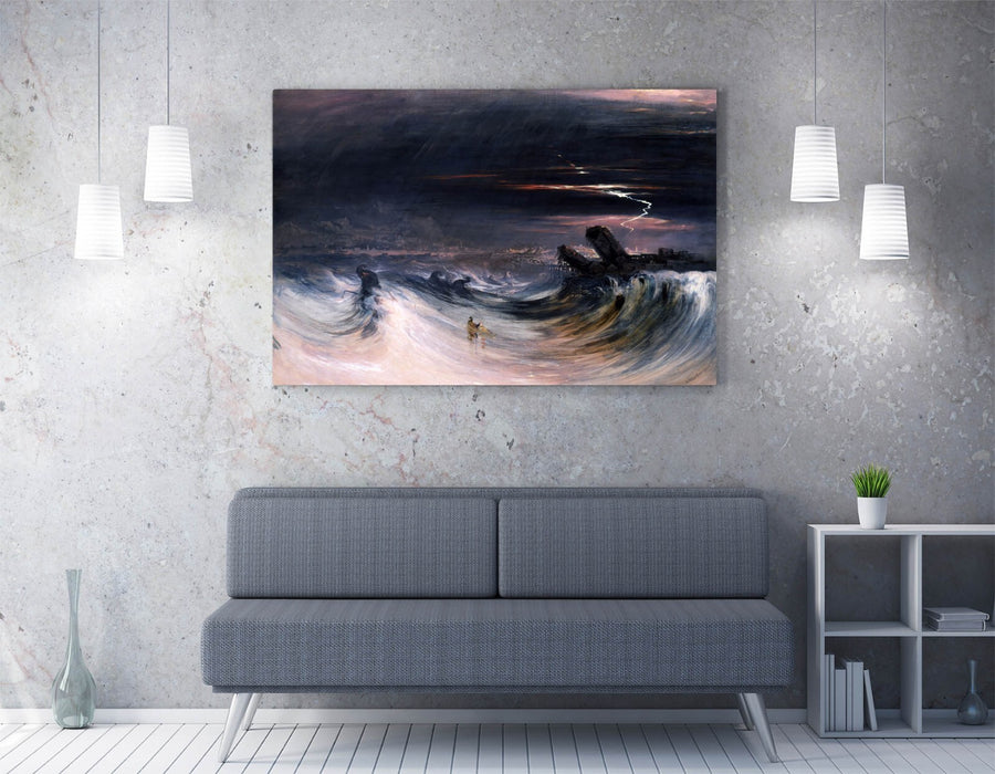 Canvas Wall Art - John Martin Painting 'Destruction of Tyre' Premium Print on Archival Grade Canvas