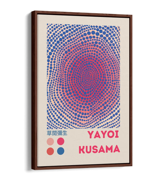 Float Effect Canvas Art – Yayoi Kusama Abstract Contemporary Wall Decor with 30mm Deep Frame