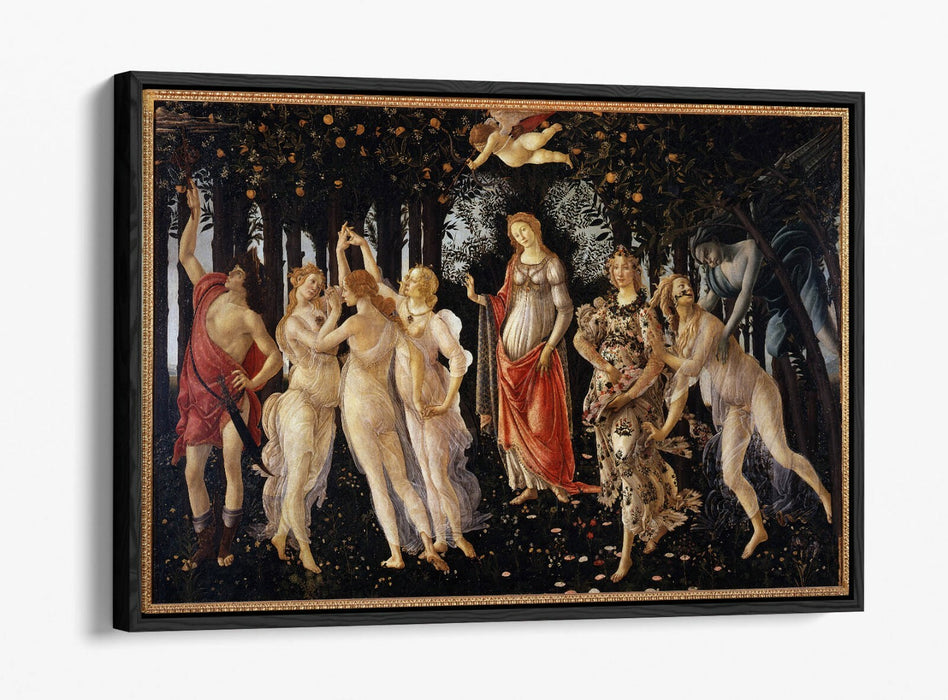 Float Effect Canvas Art - Botticelli Primavera Classic Spring Wall Decor Print