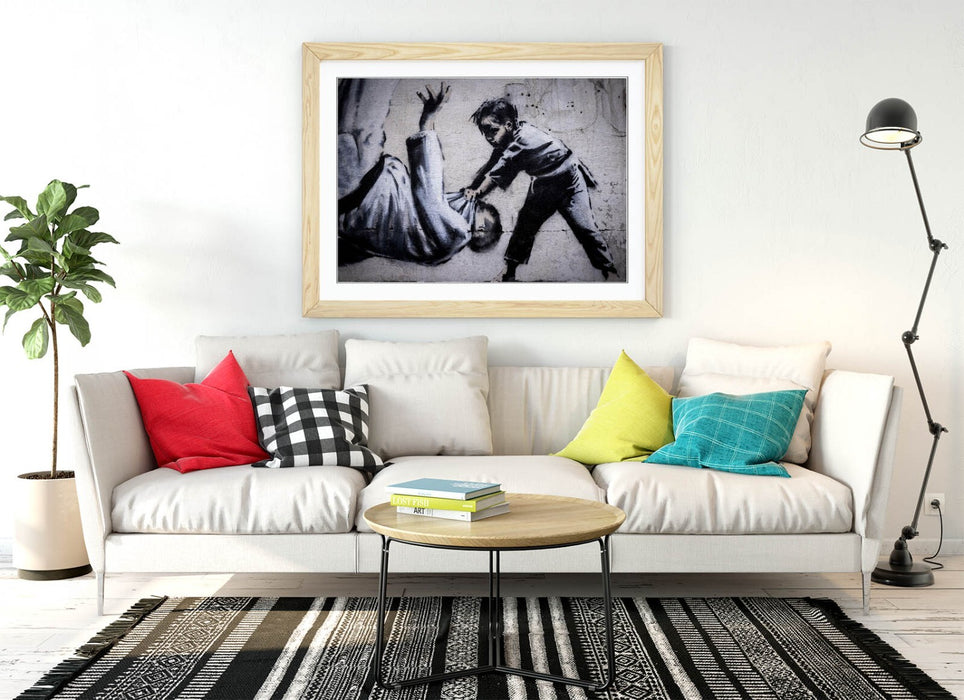 Banksy Framed Wall Art – Handmade Ukraine Poster Print | Matte Paper, Archival Ink