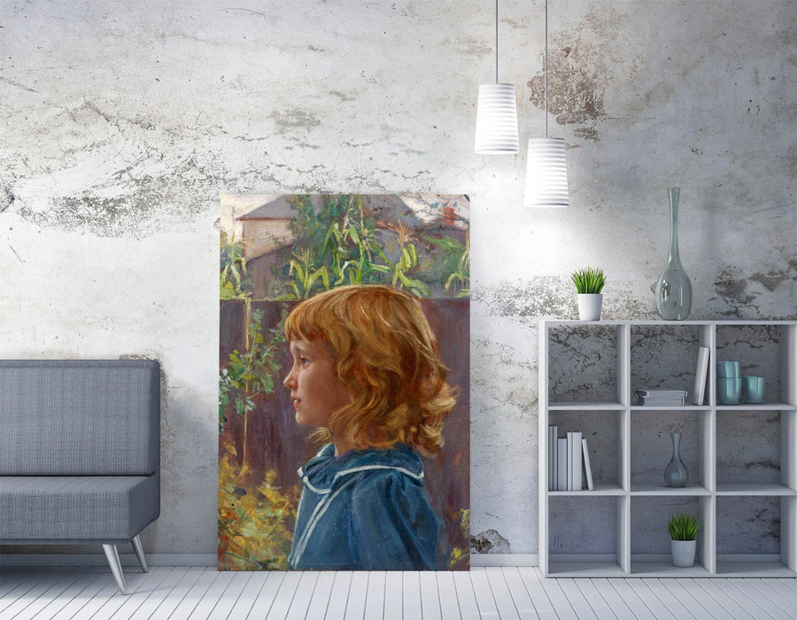OTTO STARK, PORTRAIT OF A YOUNG GIRL -CANVAS WALL ARTWORK PIC PRINT