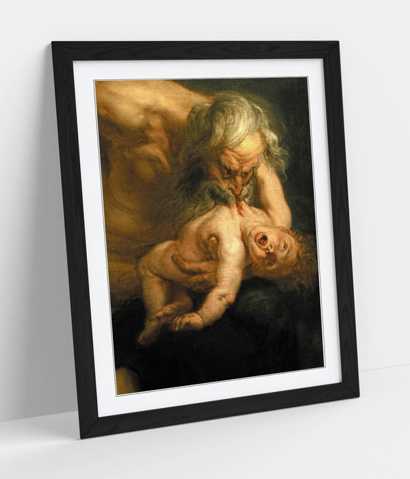 Framed Art Poster – Peter Paul Rubens Saturn Painting Print | Handmade UK Frames