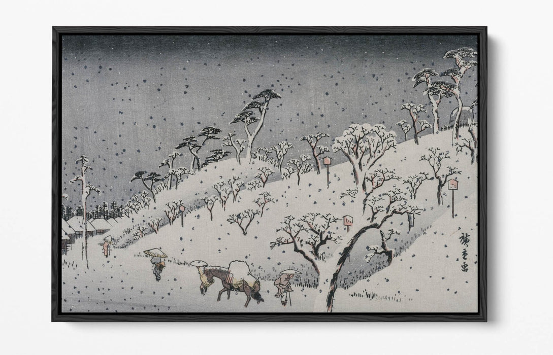Float Effect Canvas - Utagawa Hiroshige Evening Snow At Asuka Hill Art Print