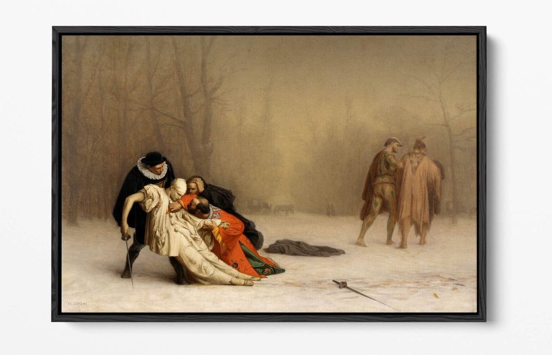 JEAN-LEON GEROME, DUEL AFTER THE MASQUERADE -FLOAT EFFECT CANVAS WALL ART PRINT