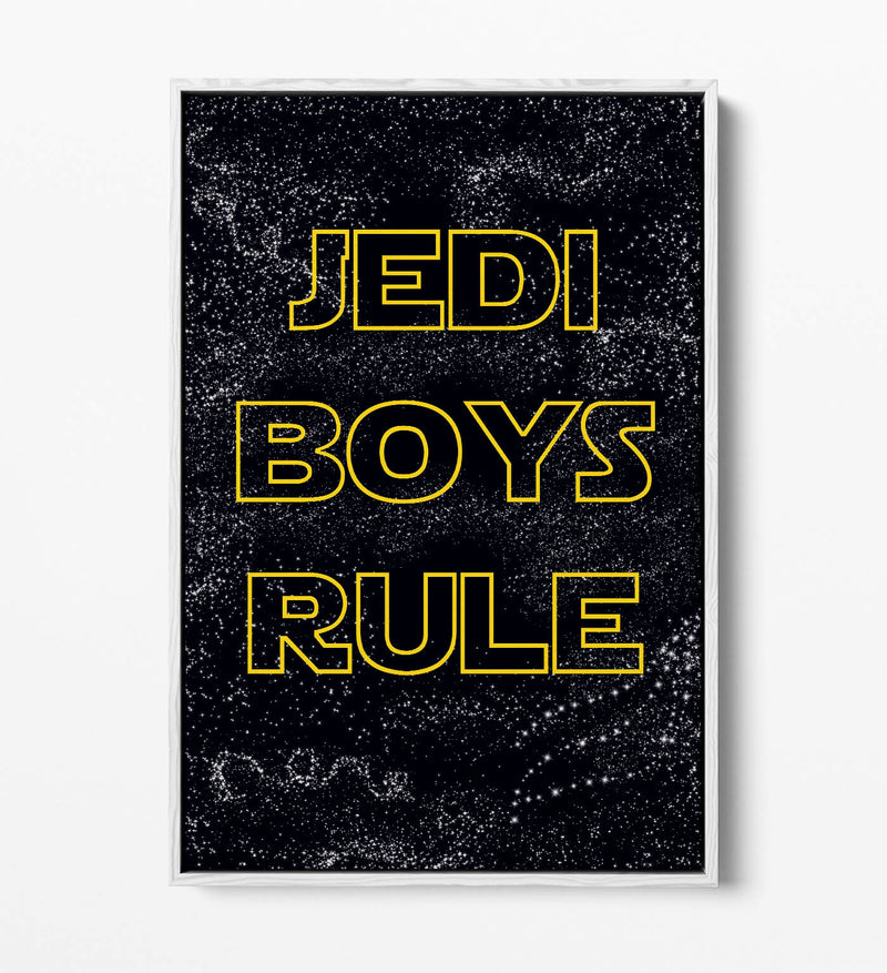 Star Wars Canvas Art - Jedi Boys Quote Print | Kids Room Wall Art, Float Effect Canvas