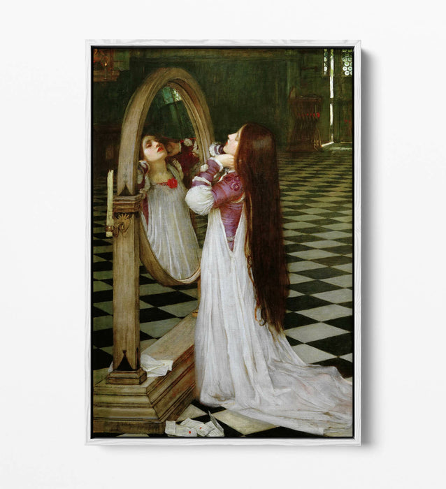 WATERHOUSE MARIANA IN THE SOUTH -FLOAT EFFECT CANVAS WALL ART PIC PRINT- WHITE
