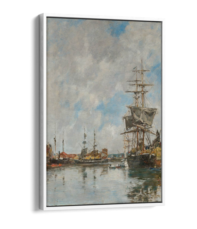 Float Effect Canvas Art – Deauville Dock Painting on Custom MDF Frame