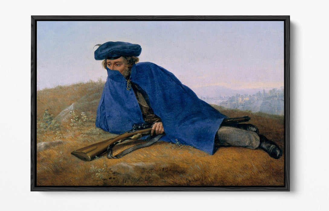 GEORG FRIEDRICH KERSTING, ON OUTPOST -FLOAT EFFECT CANVAS WALL ART PIC PRINT