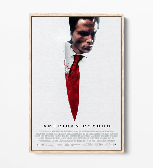 American Psycho Poster - Premium Float Effect Canvas Wall Art With Vibrant Color Print