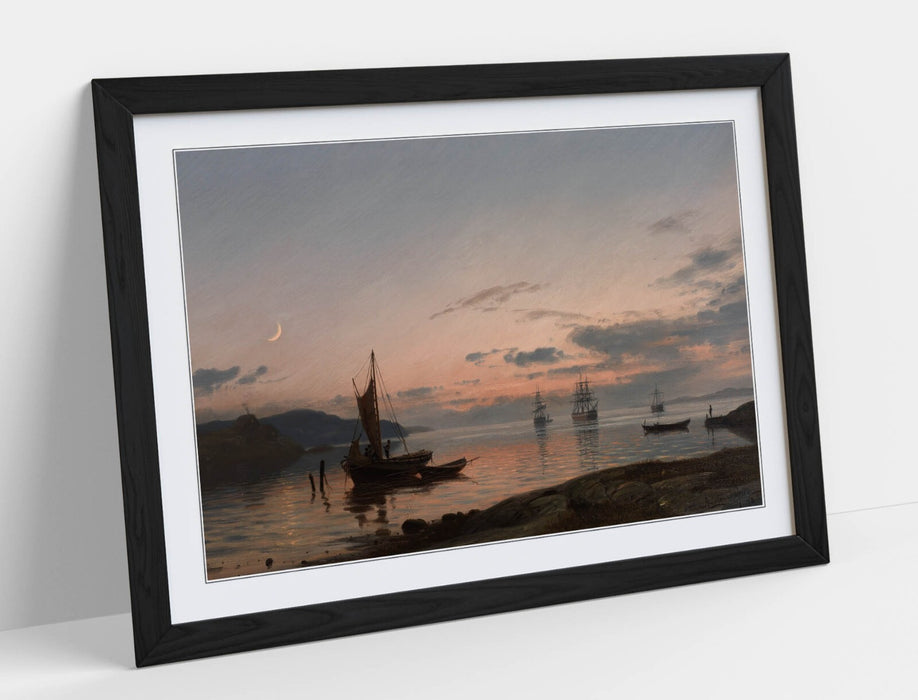 Framed Wall Art - Amaldus Nielsen Evening Atmosphere Print | Handmade Wood Frame